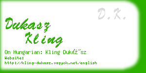 dukasz kling business card